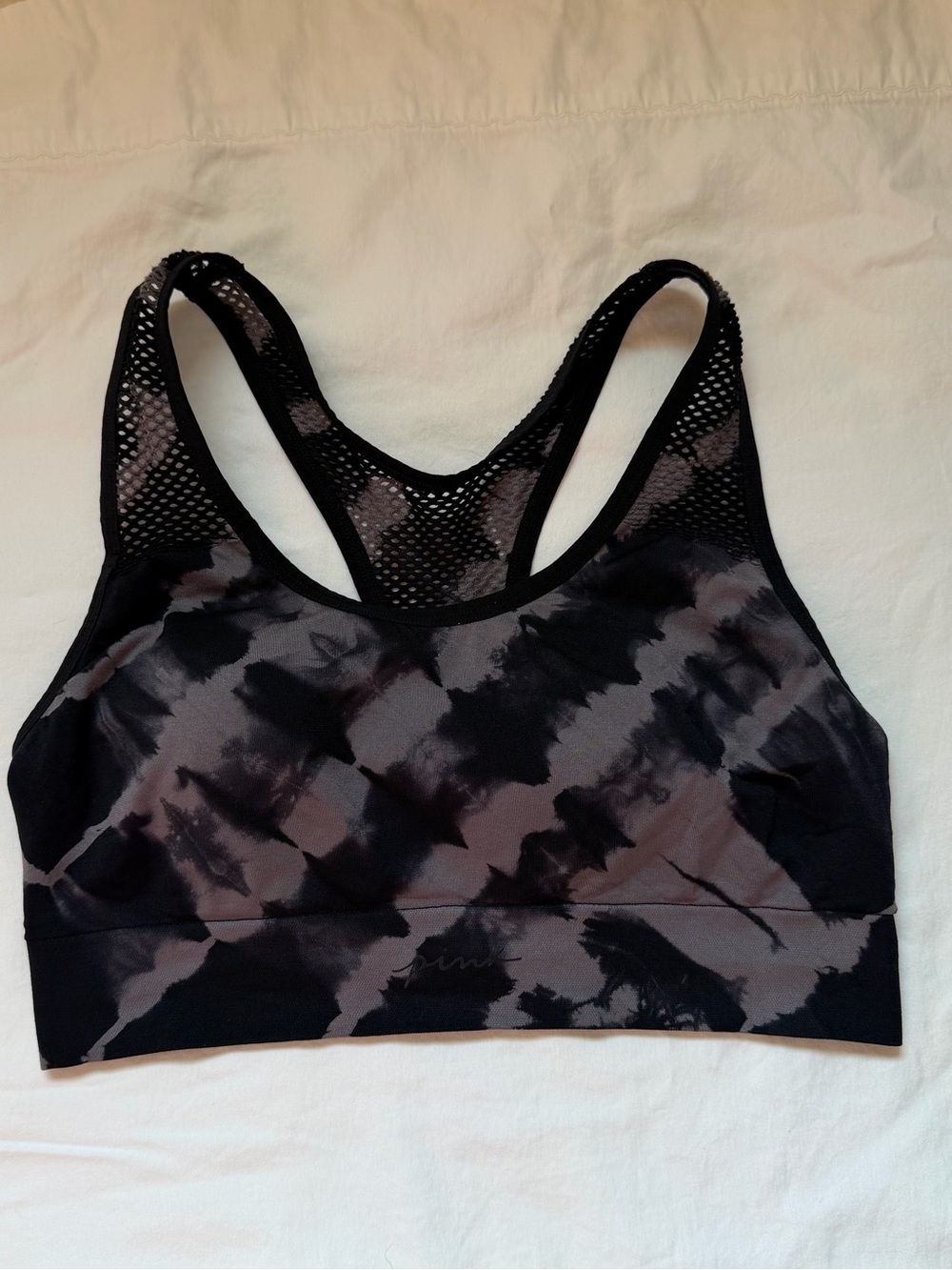 PINK‎ Active Tie Dye Sports Bra Large Mesh Racerback Lightly Lined